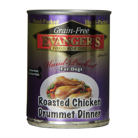 Evanger's Hand-Packed Roasted Chicken Drummet Dinner Обед из куриного плеча с овощами для собак и щенков всех пород – интернет-магазин Ле’Муррр