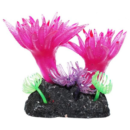 УЮТ Коралл аквариумный Актинии малые лиловые, силиконовый, 8 см – интернет-магазин Ле’Муррр